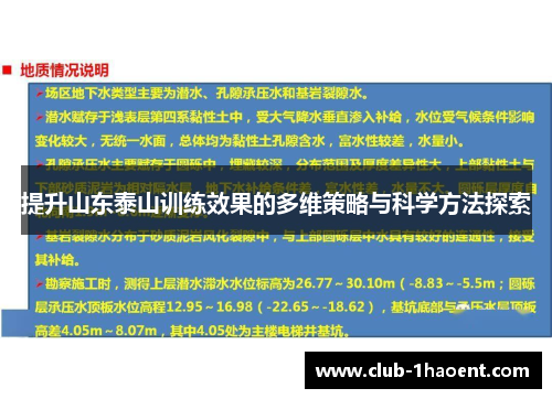 提升山东泰山训练效果的多维策略与科学方法探索