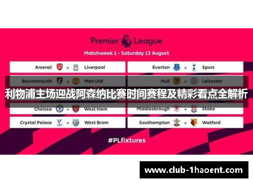 利物浦主场迎战阿森纳比赛时间赛程及精彩看点全解析 利物浦主场迎战阿森纳比赛时间赛程及精彩看点全解析